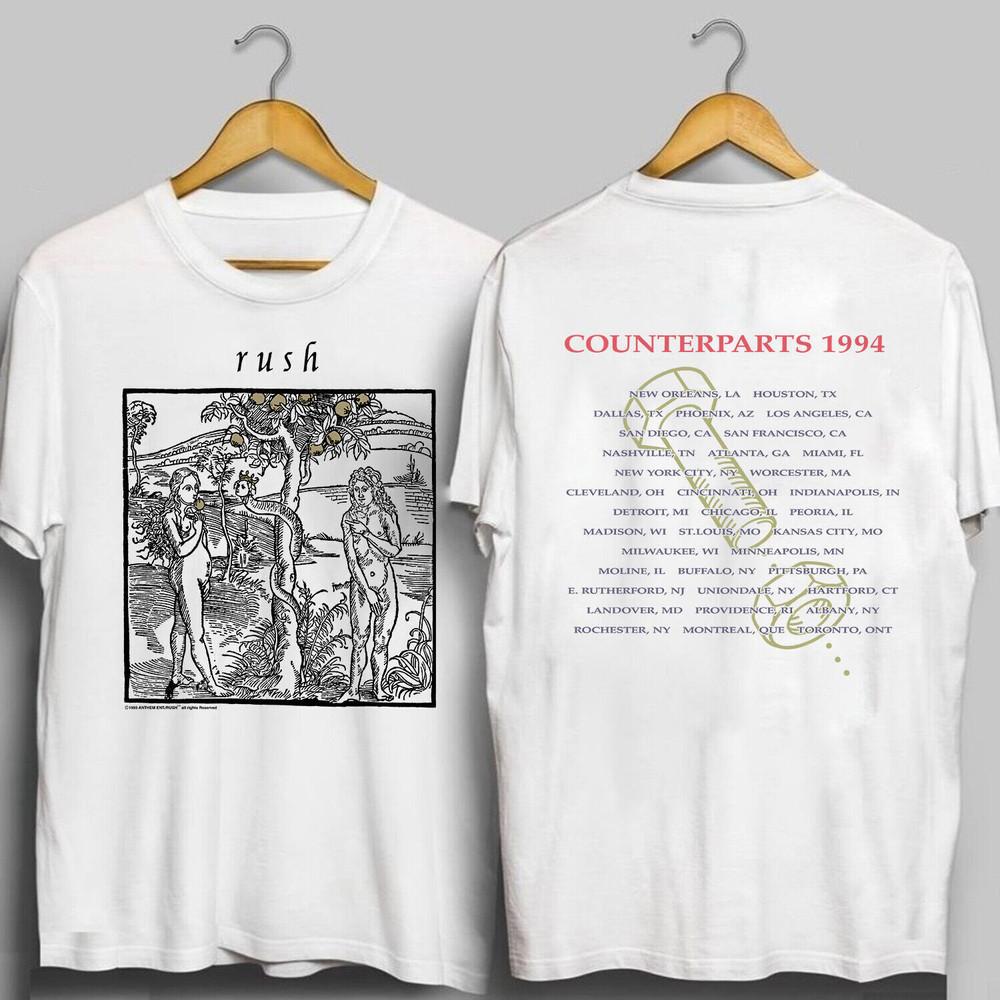 1994 Rush Counterparts Tour T-Shirt Cotton Unisex Size S-5XL Fans Gift
