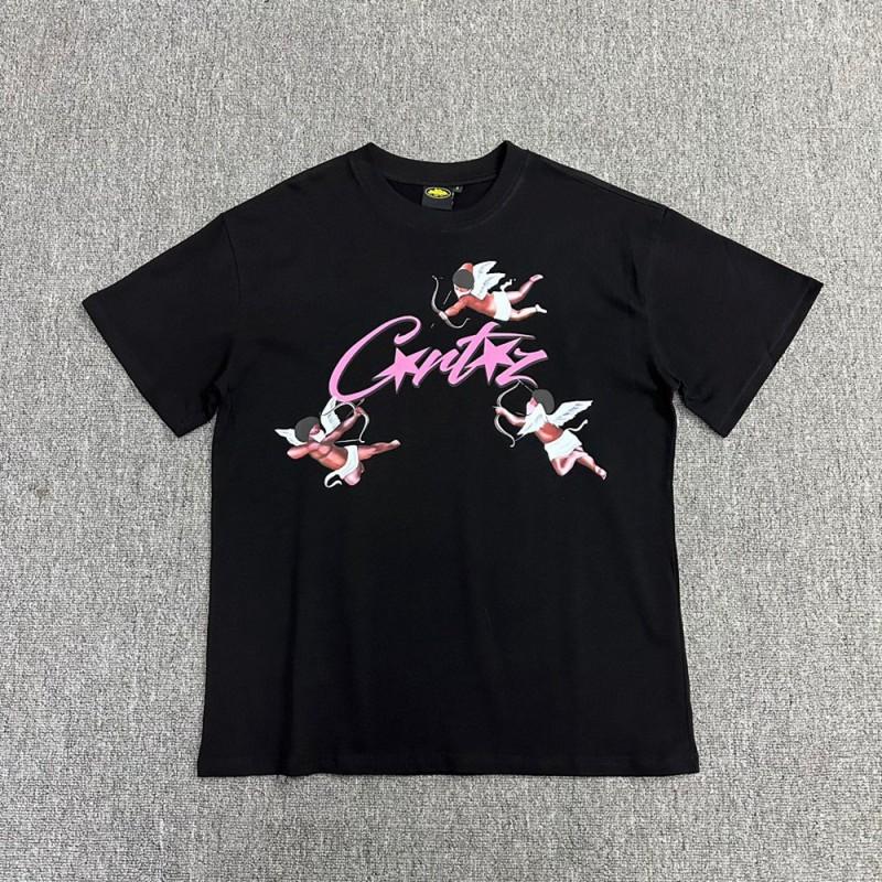 Unisex Streetwear Oversized Cotton Tee With Geometric Print Loose Fit Short Sleeve T-Shirt Men Women