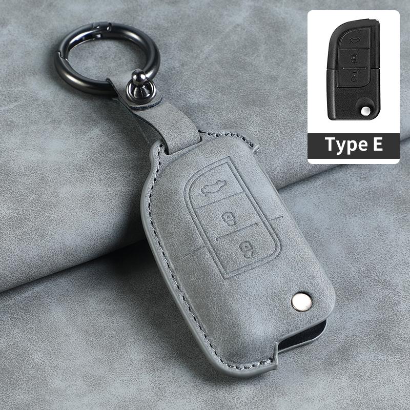 3-Tasten Leder Auto Klappschlüssel Hülle für Changan Alsvin V3 V5 V7 CX20 30 Zhixiang Eulove CS15 CS35 CS75 EV EStar EADO Raeton
