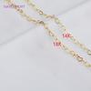 2 Sizes 14K Gold Plated Heart Shape Link Chains Brass Metal Bulk Chains For DIY Bracelet Necklace Jewelry Making Findings