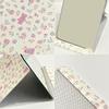 Folding Makeup Mirror High-Quality Portable Desktop Makeup Mirror Single-Side Creative Women Floral Bear Standing Makeup Mirror