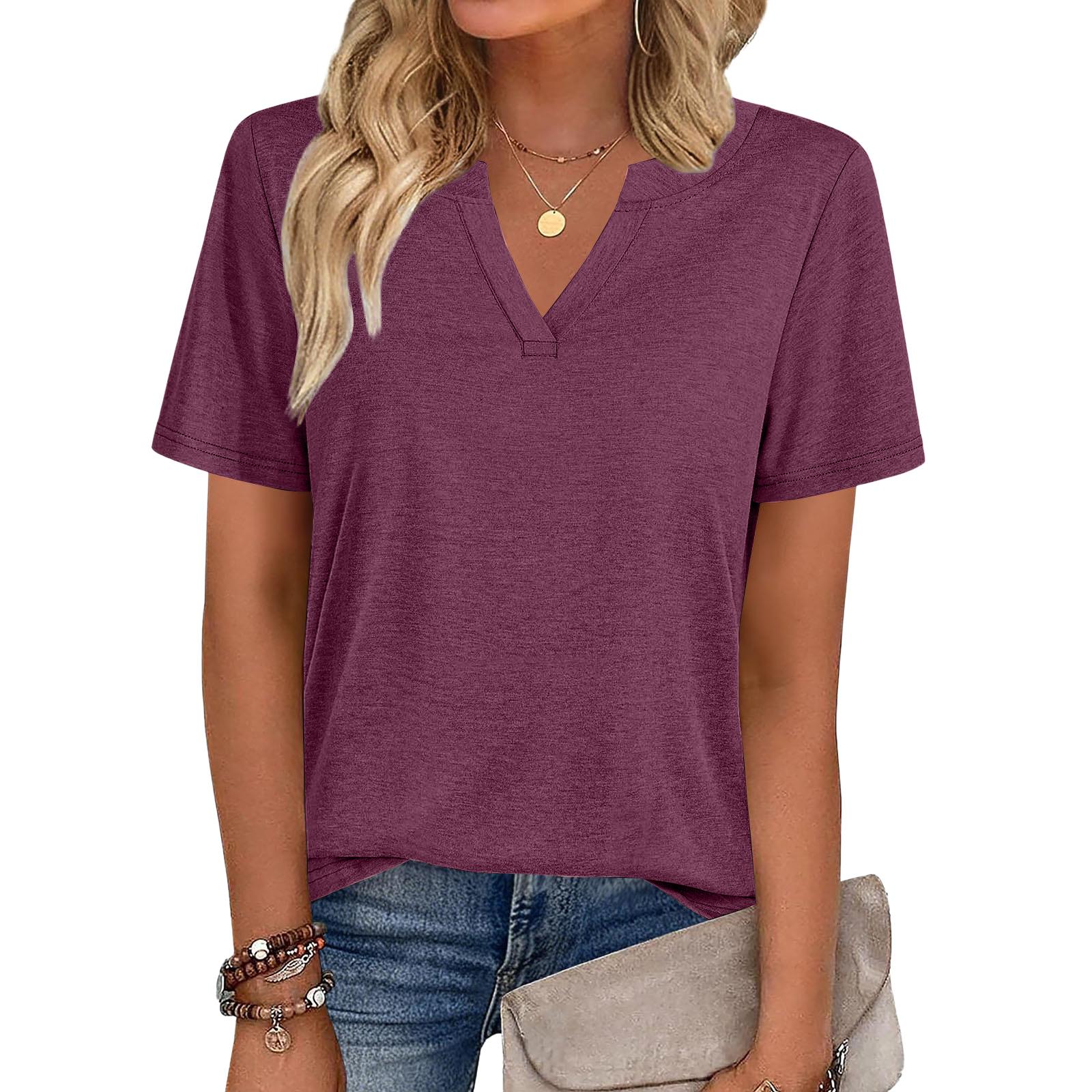 Women s Loose-Fit Fashionable Casual T-Shirt Top XL