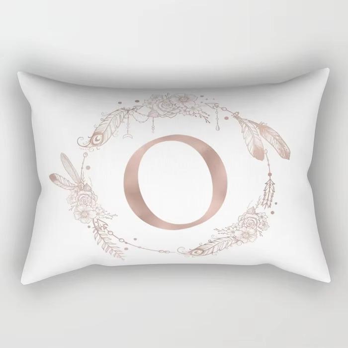 Simple Letter Pattern Printed Decorative Pillowcase Bedroom Living Room Office Cushion Home Decor Rectangular Pillowcase