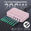 200W High-Power Gallium Nitride Charger for Phones, Tablets, and Laptops - Universal 20V 5A Charging Station