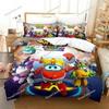 Cartoon Bedding Set Super Wings Duvet Cover Comforter Bed Set Quilt Cover Pillowcase,King Queen Twin Size Boys Girls Adults