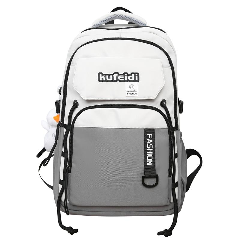 

Школьный рюкзак для школьников средней школы, мужской спортивный рюкзак большой емкости для спорта на открытом воздухе для женщин, рюкзак с цветными блоками, дорожный рюкзак серый