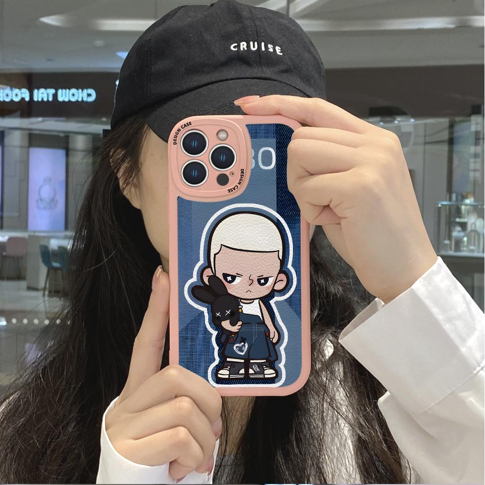 Slim Skin Feeling Cartoon Flowers Tulips Soft Silikon PU Kožený kryt Pouzdro na telefon pro Samsung Xiaomi Poco Redmi
