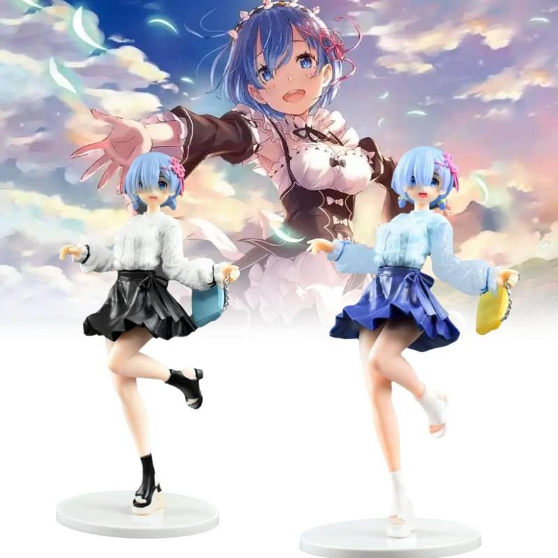 Zero To From Another World Rem Figurine Jk Skirt Anime Model Toys Statuary Gift