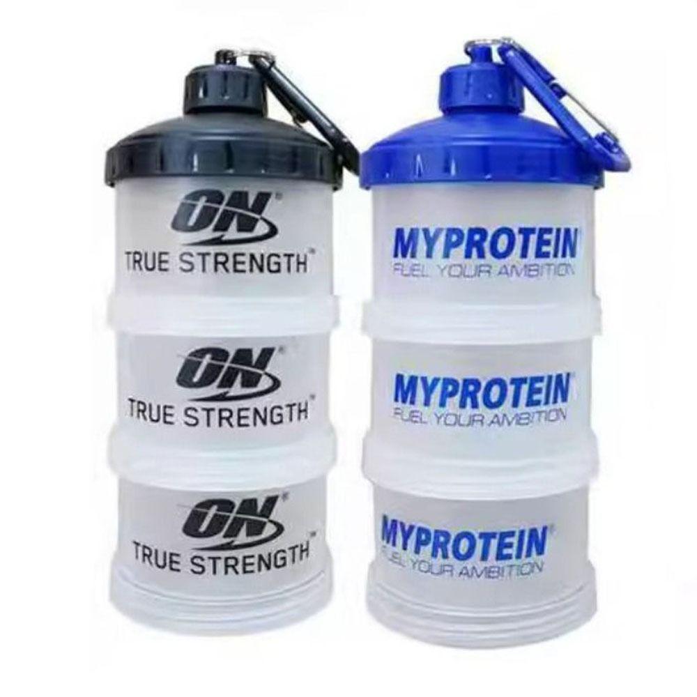 Portable Protein Powder Box Plastic Snack Can Water Bottles Medicine Box Fitness Cup