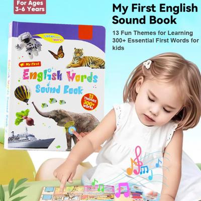 My First English Sound Toy – 470+ Words, 21 Themes, Fun Word Game,Press To Learn Phonics, Educational Language