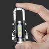 Powerful LED Flashlight Keychain USB Rechargeable Hanging Portable Flashlight Waterproof Keyring Camping Walking Pocket Lamp