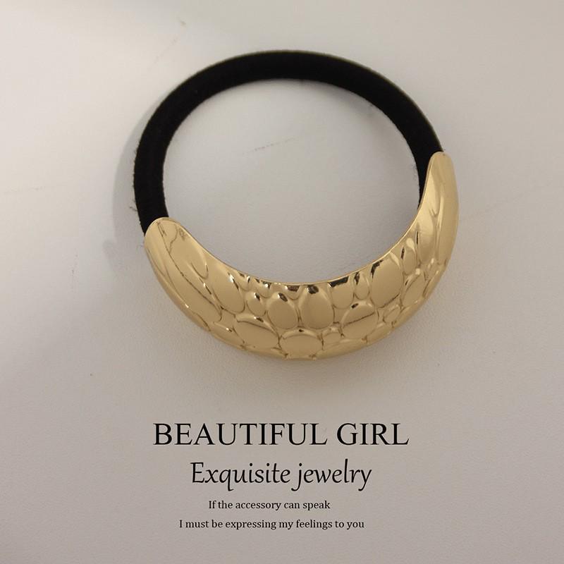Minimalist Metal Hair Ring - New Korean Style High-End Ponytail Tie Rubber Band.