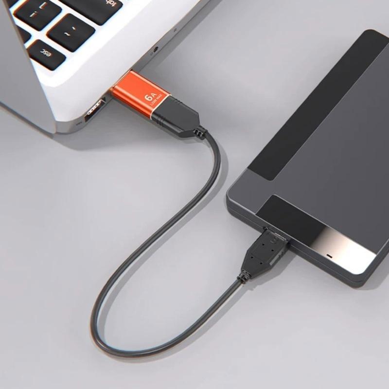 Durability Metal Type C To USB Adapter OTG Converter For Fast Data Transfer 120W 6A Charging And Device Connectivities