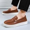 Fashion Loafers Leisure Men‘s Shoes High Quality Work Shoes for Comfortable Leather Sneakers Handmade Retro Flat Platform Walking Shoe