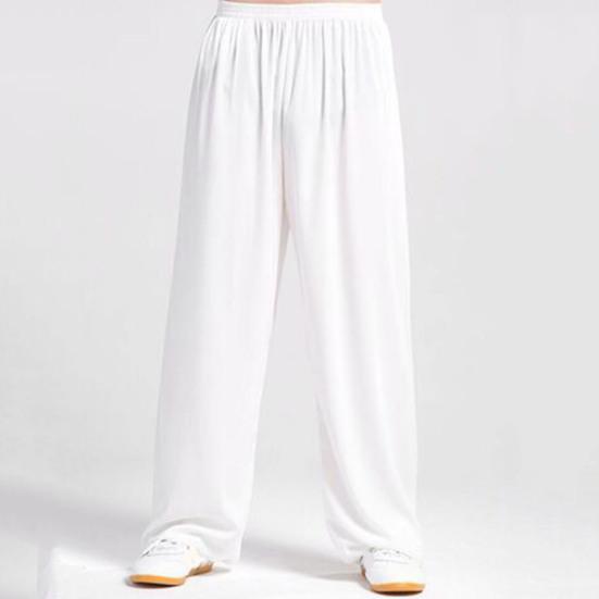 Men Pants Solid Color Elastic Waist Modal Casual Spring Trousers for Daily Wear