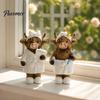 Environmentally Friendly Resin Decor Highland Cow Bathroom Figurine, Bathrobe Statue, Wateroroof Small Desktop Figurine Gift Animal Ornament for Sink