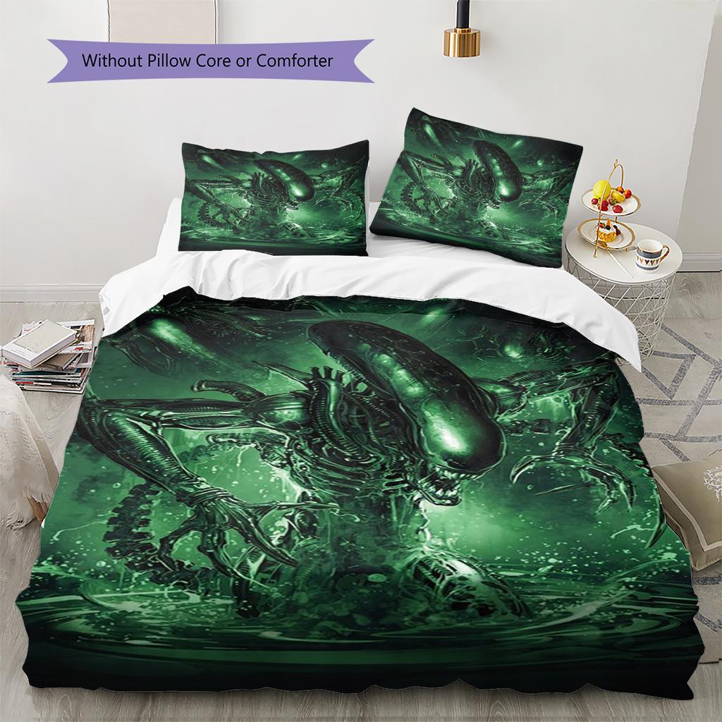 Cartoon Pattern Bedding Quilt Set Quilt Cover Pillowcase Home Decoration Birthday Gift (1 * Duvet Cover + 2 * Pillowcase, Without Core)