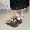 Niche personality lazy style women wear autumn and winter new lazy woman with a pedal bag head and half slippers