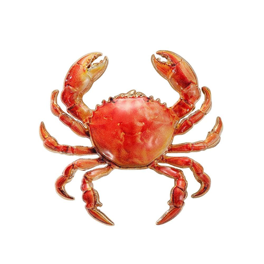 Metal Metal Pin 3D Relief Lapel Pin Gift Idea Crab Brooch Hats
