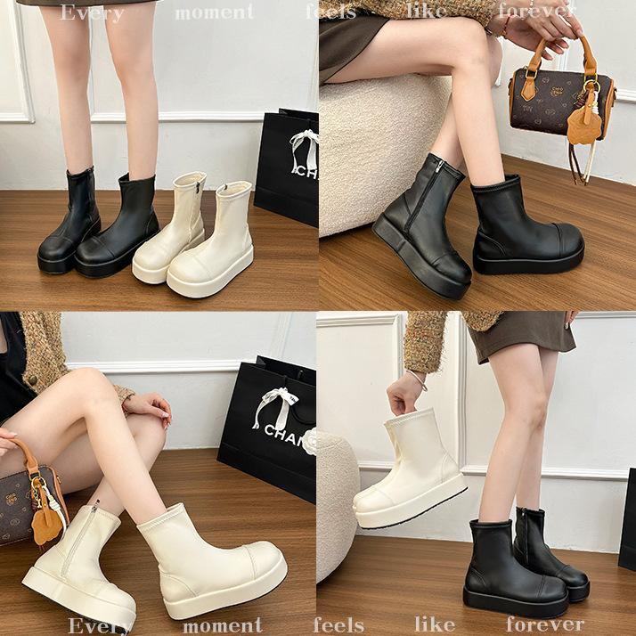 Muffin thick-soled British style Martin boots women's 2025 autumn new super fire thin boots Korean version of thin locomotive short boots