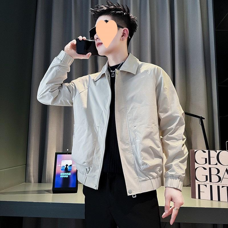 Lapel Jacket Men's Spring and Autumn Casual Short Jacket Men's New Men's Autumn Tops