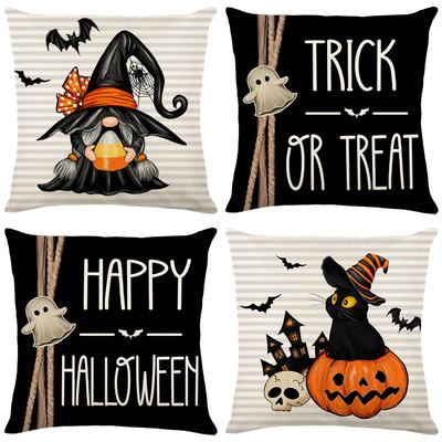 Pumpkin Halloween Pillow Case Funny Holiday Decoration Pillow Pillow Living Room Sofa Cushion Set Bedroom Pillow Cover