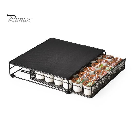 

Органайзер для ящиков для кофейных капсул, держатель для 36 капсул, прочная металлическая подставка для хранения K-Cups, аксессуары для кухонной стойки чёрный