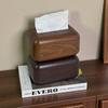 1Pc Retro Imitation Wood Tissue Box Living Room Paper Box Table Desktop Storage Bathroom Home Decoration Tissue Case
