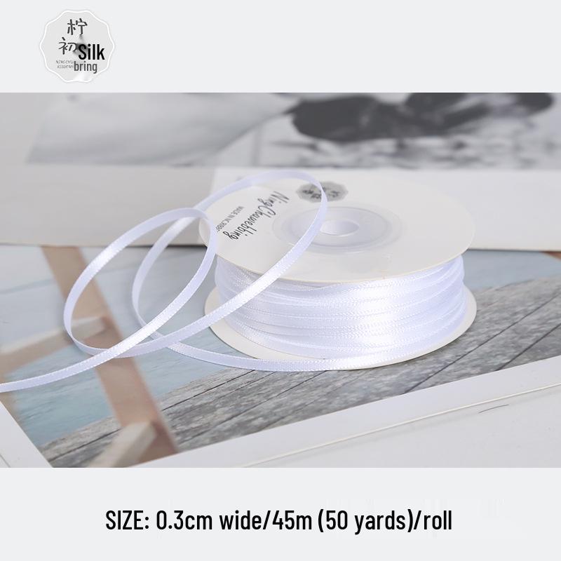 3mm Premium Double-Sided Satin Polyester Ribbon for Wedding Bows and Gift Packaging