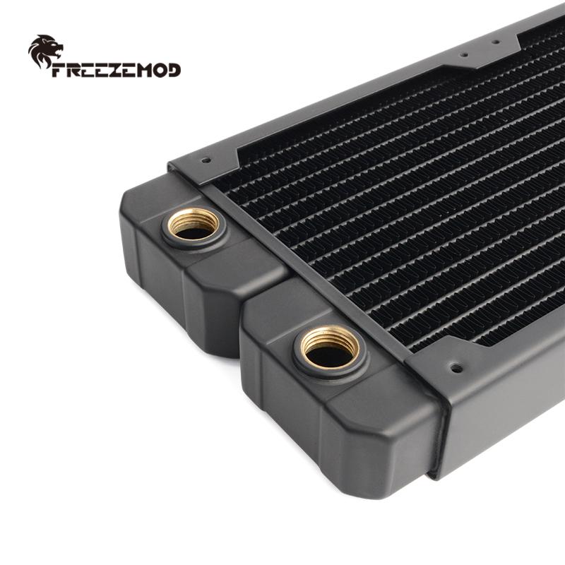 

FREEZEMOD computer water cooling Copper radiator 14 flat tube single layer copper fin for 12cm fan. TSRP-TW360