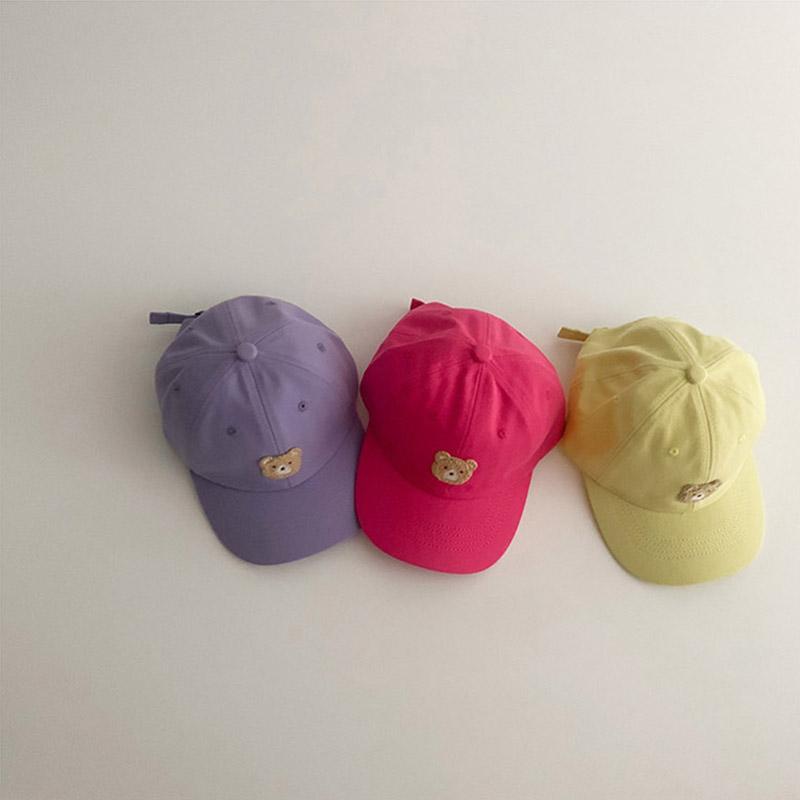 Cute Bear Baby Baseball Cap Spring Autumn Baby Boy Girl Adjustable Visor Hat Outdoor Toddler Kids Sun Caps Baby Accessories