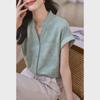 Women's Summer 2024 Cotton Jacquard Drop Shoulder Shirt
