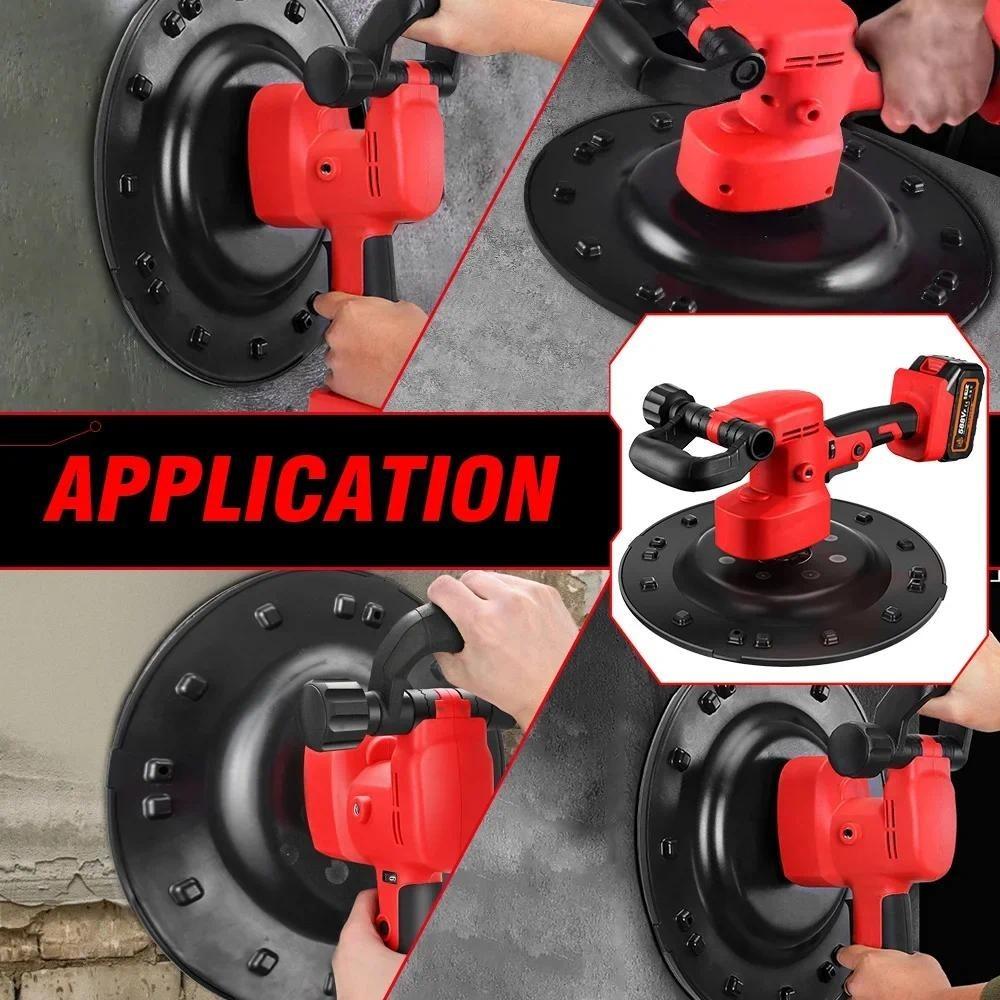 1300W Brushless Electric Drywall Sander 380MM Pole Wall Polisher Household Portable Wall Sanding Machine