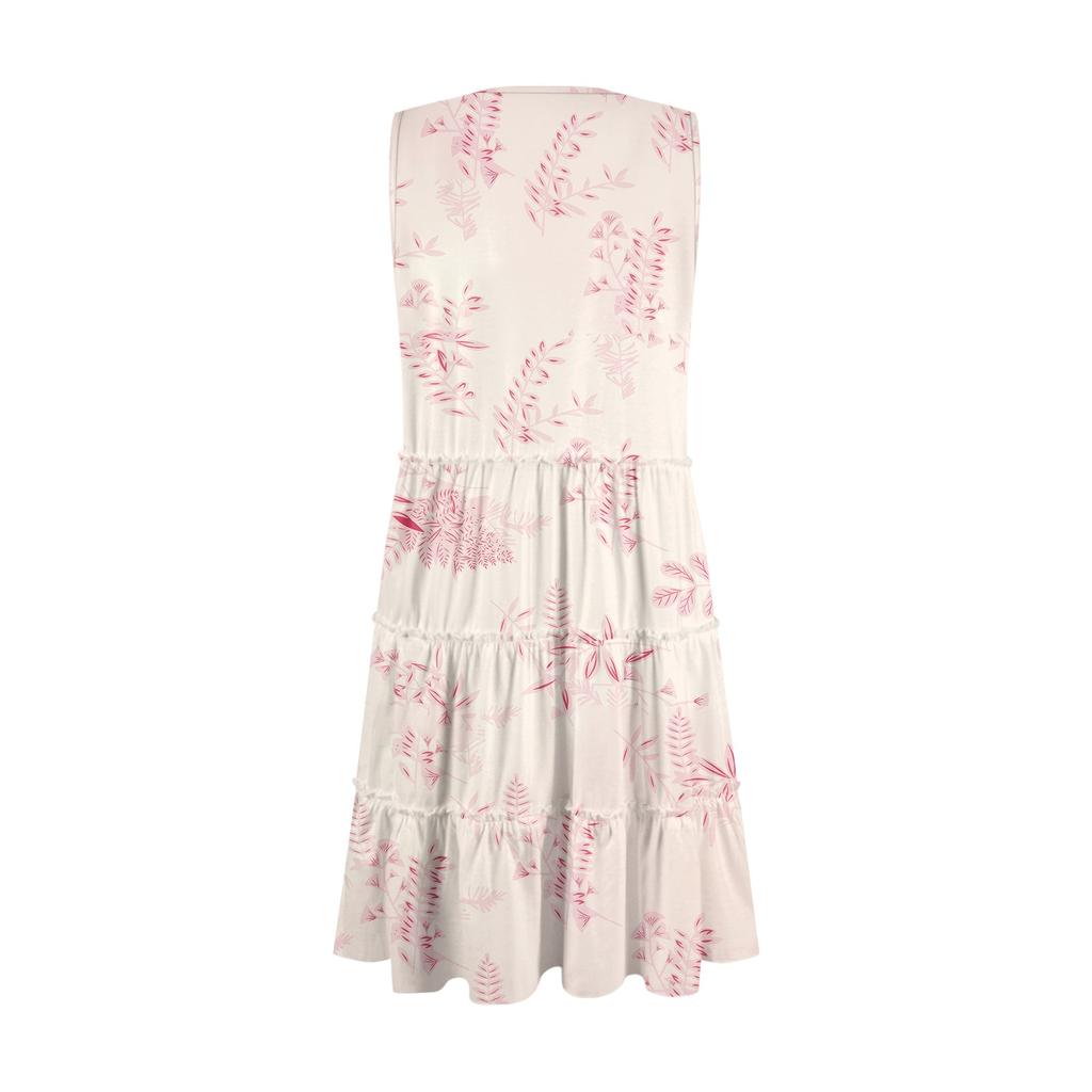 Women's Casual Daily Dating Outing Fashion Print Basic Sleeveless Loose Dress Bohemian Beach Dress Sleeveless Dress