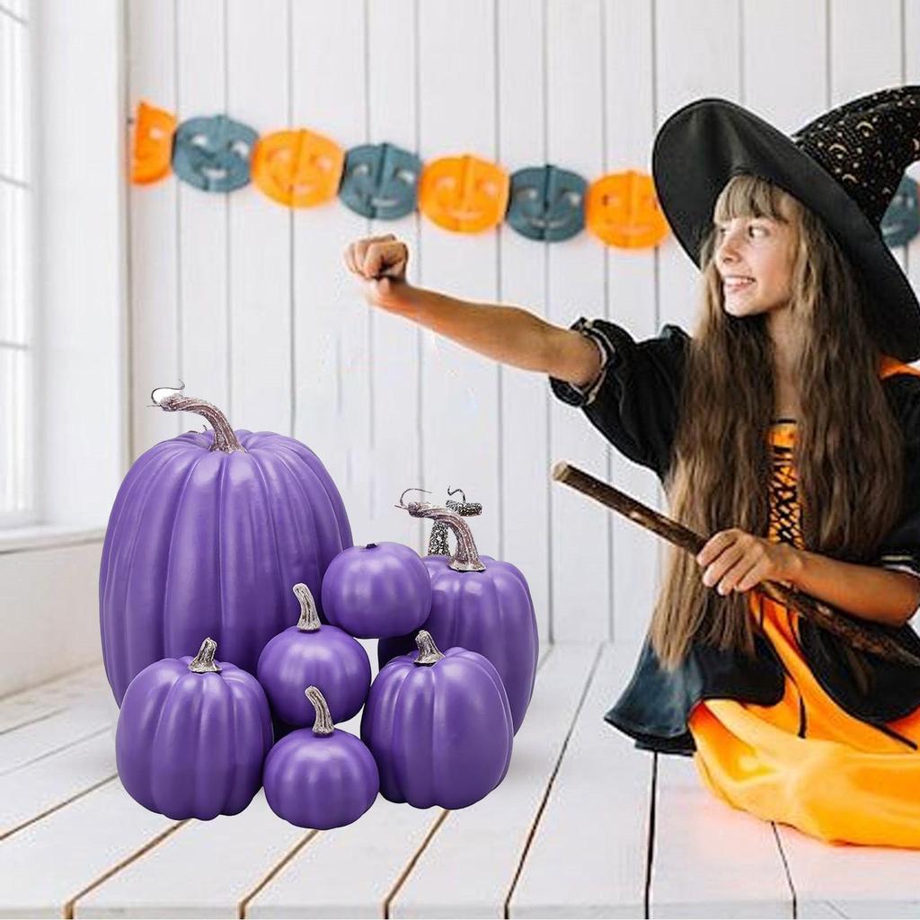 Umpkin Model Artificial Crafts Fall Thanksgiving Party Decoration Halloween Pumpkin Set