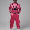 Children's Long Sleeved Solid Color Red Jumpsuit Cosplay Clothing
