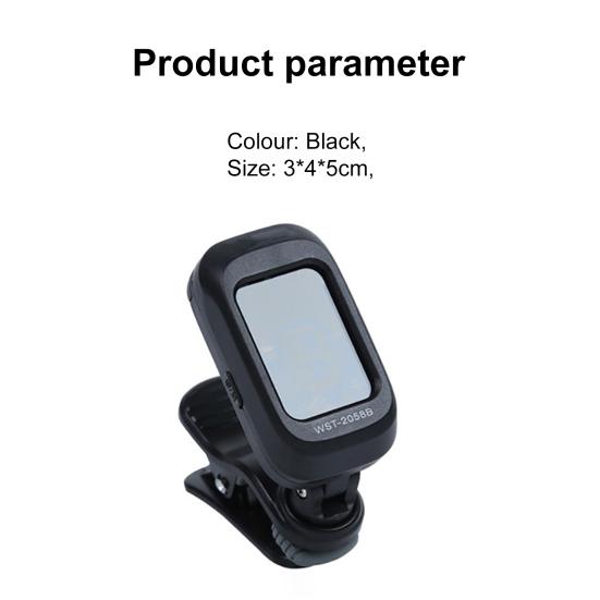 Guitar Tuner LCD Display Compact ABS Clip On Chromatic Digital Tuner for Guitar