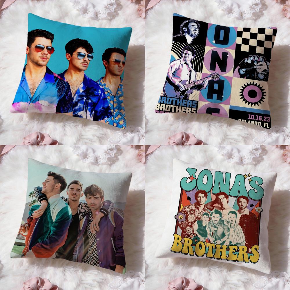 Band J-Jonas Brothers Cushion Cover Premium Comfort Reversible Pillow Cove -Two In One Design for Any Room & Car Interior