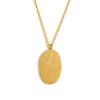 E.B.belle Tarnish Free Irregular Personality 12 Months Flower Pendant Necklace Stainless Steel Gold Plated Birthstone Necklace