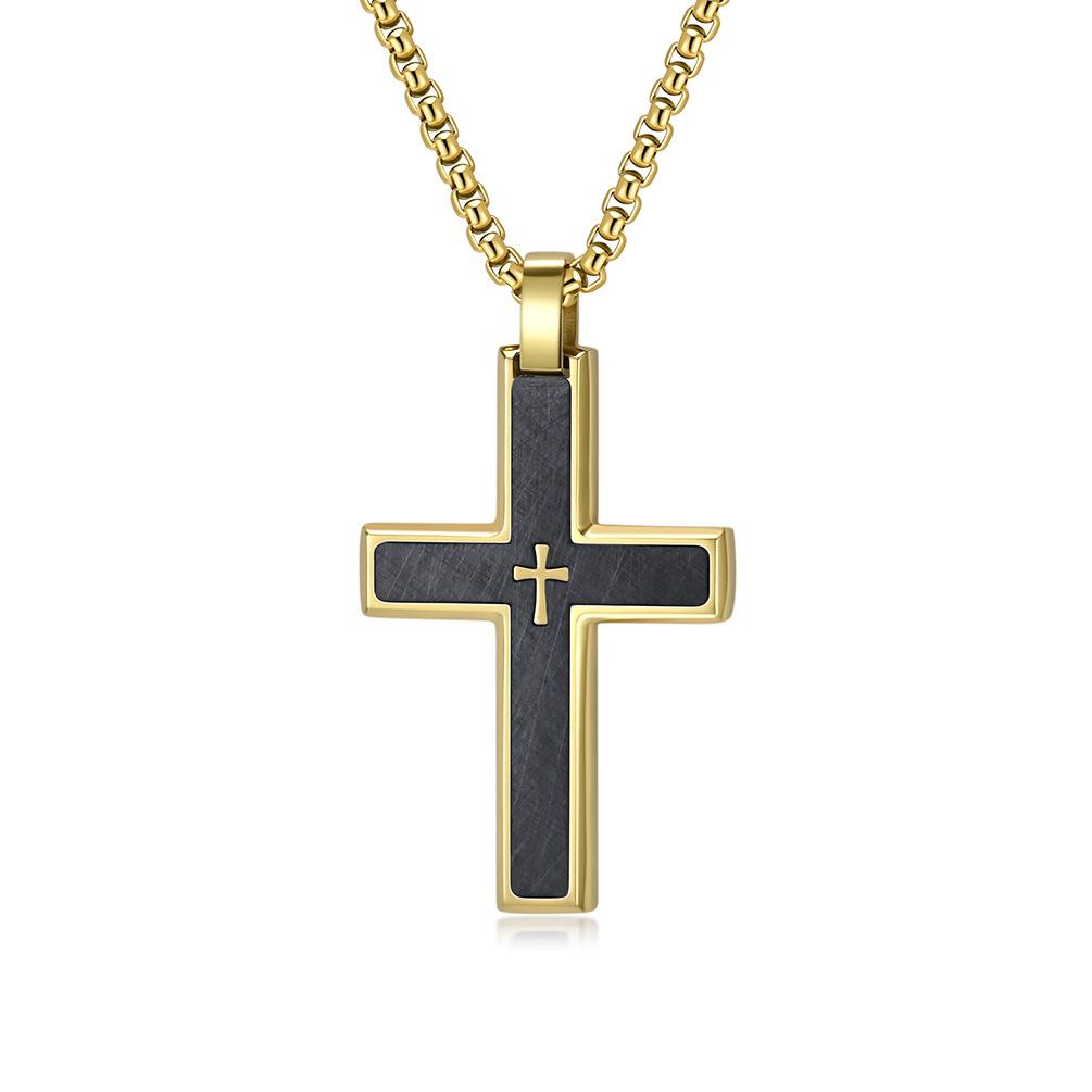 2025 Cross Pendant Men's Fashion Simple Personalized Jewelry Exquisite Gift Necklace