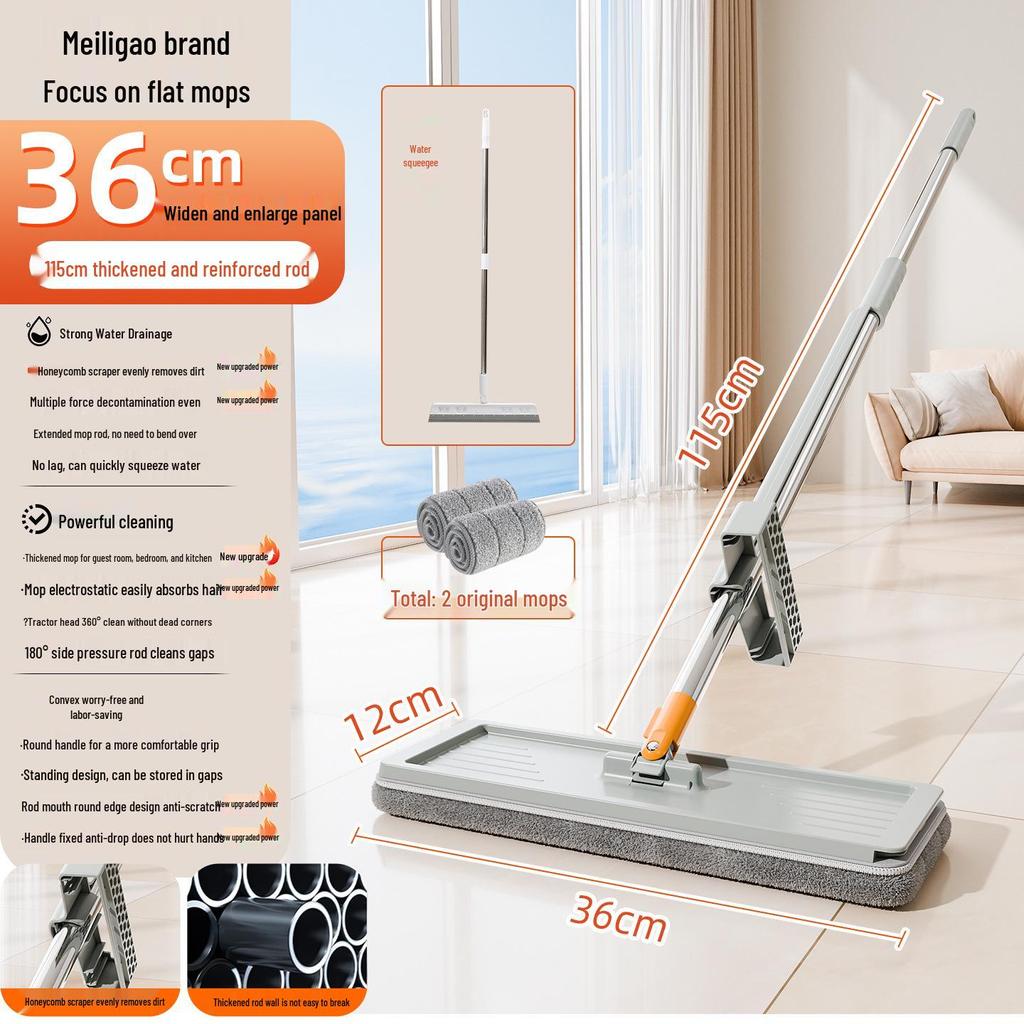 Dual-Use Flat Mop 2025: Wet/Dry Hands-Free Cleaning