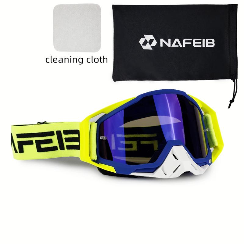NAFEIB Motorcycle Goggles Men's Riding UV400 Windproof And Sand Resistant Detachable Off-road Helmet Goggles