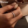 BAMOER 925 Sterling Silber Regenbogen-Herz-Fingerring, stapelbarer Zirkon-Ring für Frauen, trendiger Modeschmuck, Geschenk