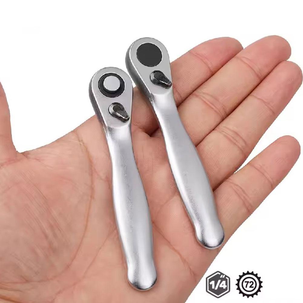 Mini Treble 1/4 Ratchet Wrench Double Ended Quick Socket Ratchet Wrench Screwdriver Hex Torque Wrenches Set Spanner