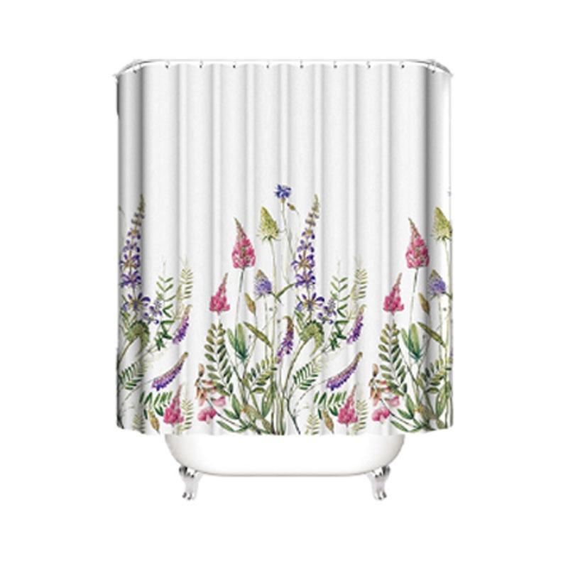 Series Bohemia Flower 3d Digital Printing Polyester Waterproof Shower Curtain