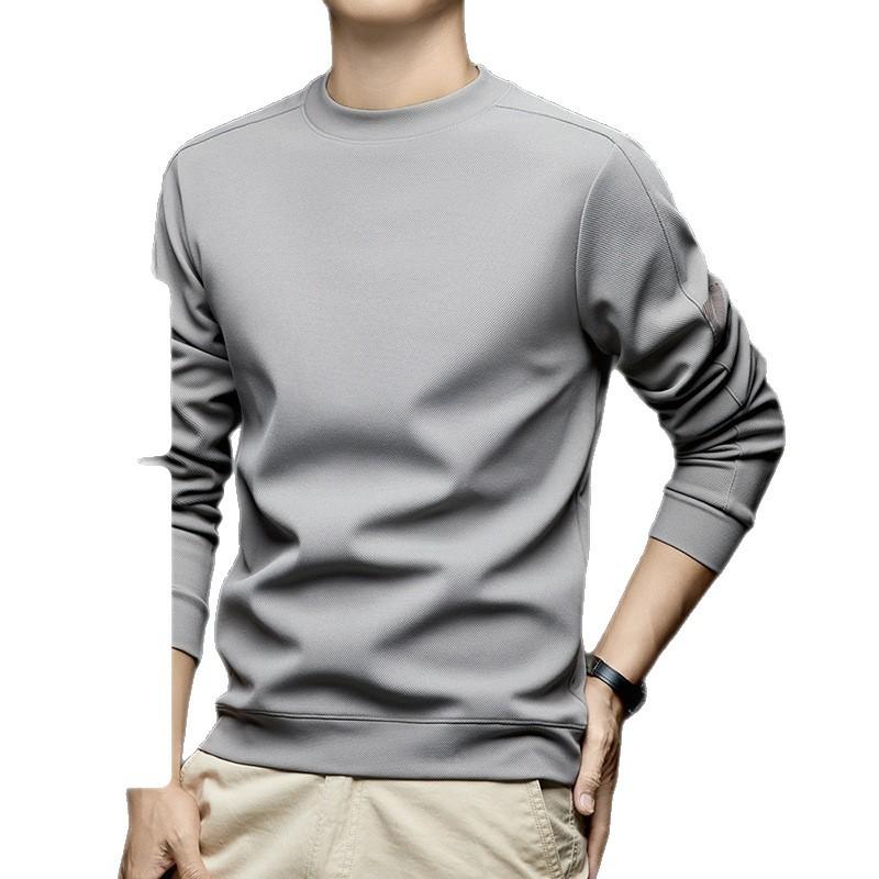 Spring Long Sleeve Hoodie Men's Crew Neck Casual Middle-Aged & Young T-Shirt