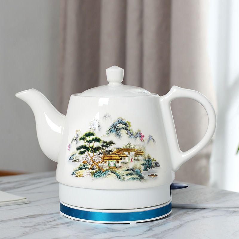 

Blue & White Porcelain Electric Kettle: Large Capacity, Automatic Power-Off, Perfect for Home Tea Boiling.