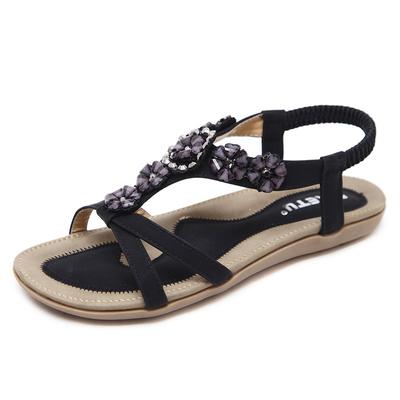 Damen-Ledersandalen mit Fußgewölbeunterstützung, Sommer-Strandsandalen, bequeme Wanderschuhe, Bohemian-Flip-Flops-Sandalen für Damen