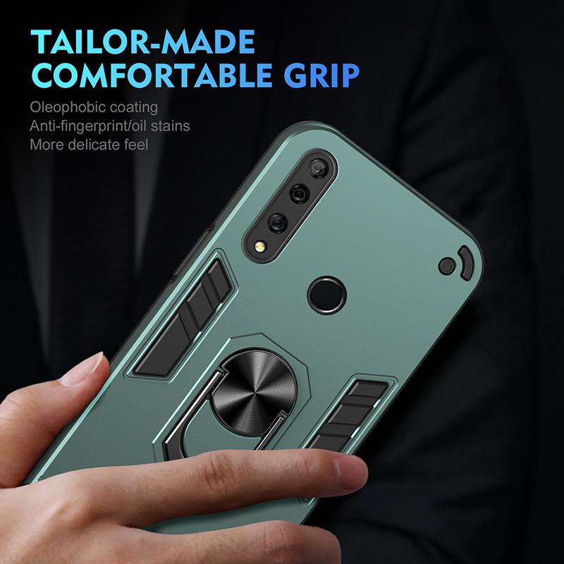 Shockproof Armor Metal Ring Cover For Huawei Y9 Prime 2019 Nova 9 For Honor 50 70 90 Lite Magnetic Car Holder Phone Case Funda