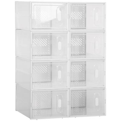 Modular Shelving System with 8 Compartments, Plug-In Shelf, 25 Cm X 35 Cm X 19 Cm, Transparent